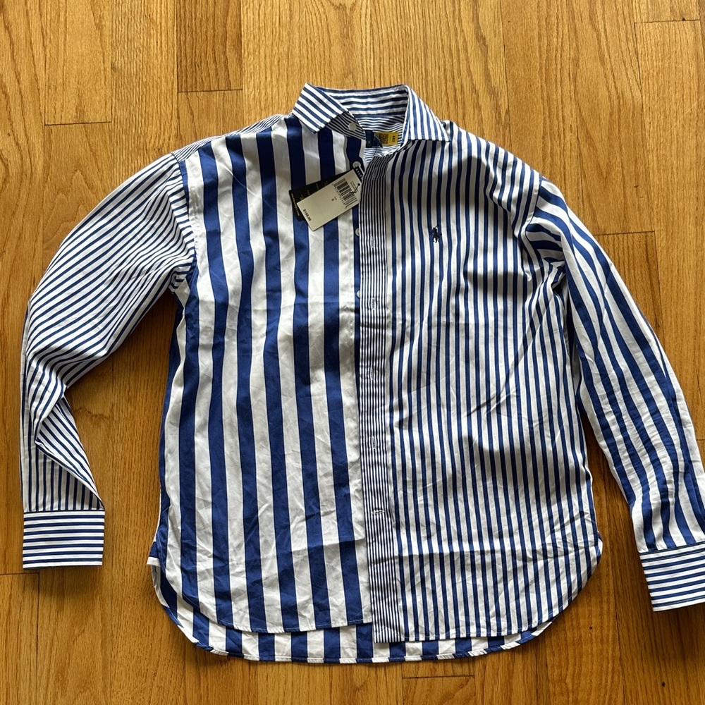 Women Blue Striped Shirt